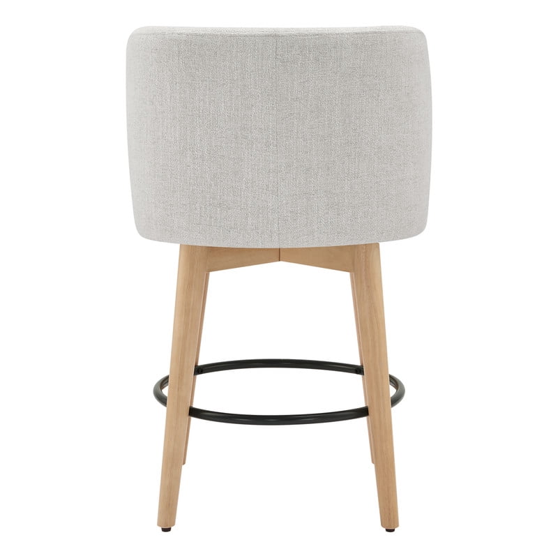 Spruce & Spring Swivel Upholstered Counter Stools Set of 2 Indoor Fabric Stools
