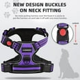 thumbnail image 7 of No Pull Dog Harness with Free Heavy Duty 5ft Leash, Adjustable Soft Padded Dog Vest, Reflective No-Choke Oxford Vest for Large Dogs (Purple,Large), 7 of 7