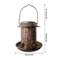 thumbnail image 3 of Solar Powered Metal Hanging Bird Feeder with Garden Light for Courtyard Terrace and Decoration, 3 of 9
