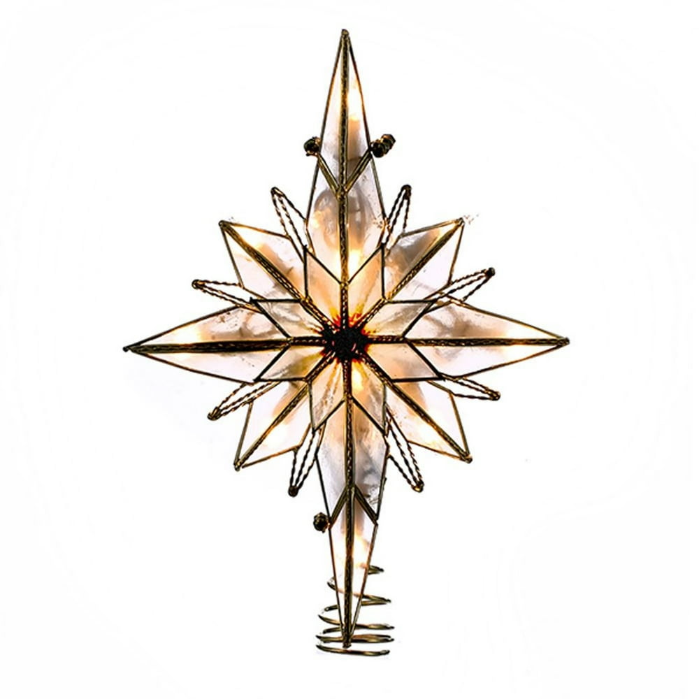 10" MultiPoint Star of Bethlehem Glass Gem Christmas Tree Topper