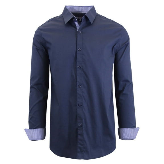 Men's Long Sleeve Slim-Fit Solid Dress Shirts (S-3XL)