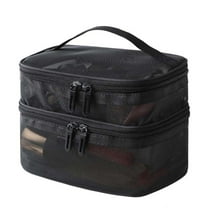 Large Capacity Clear Travel Toiletry Bag | Double Layer Waterproof Cosmetic Organizer | Portable Storage for Makeup, Electronics & Essentials | 1 Bag