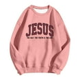 thumbnail image 4 of Women's Jesus Sweatshirt 2026 Fall Winter Crewneck Bible Verse Christian Sweat Shirts Pullover Top, 4 of 4