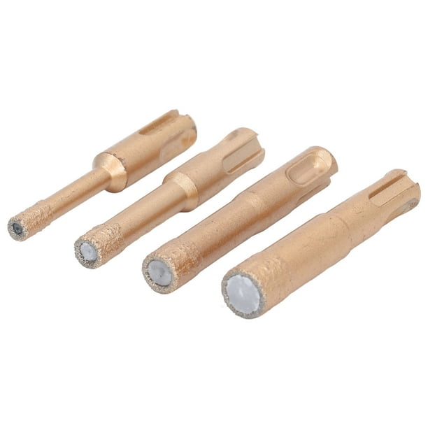 Juego de brocas de esmeril, 4 piezas de sierra de corona soldada Juego de brocas de esmeril Kit de sierra de corona soldada de alta capacidad