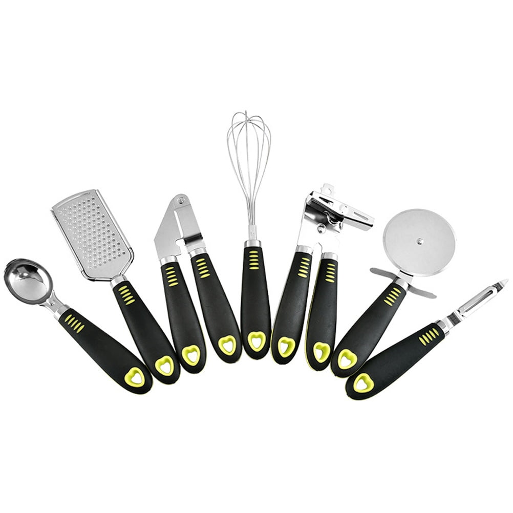 WHAMVOX Kitchen Utensils Set with Stainless Steel and PP Handles for Comfortable Grip and Easy Cleaning Assorted Color 7 Pieces