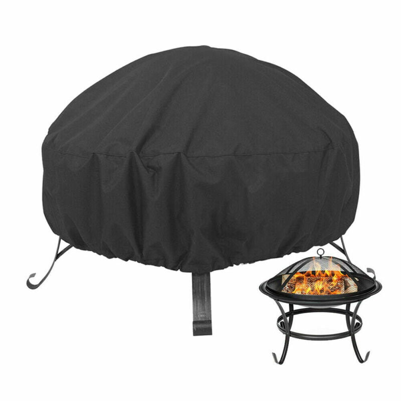 Waterproof Dustproof Barbeque BBQ Cover Outdoor Garden Heavy Duty Fire Pit Cover 