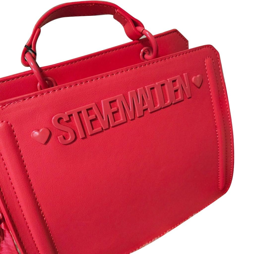 Steve Madden Bevelyn Convertible Tote Bag, Red/Valentine Hearts