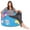 Blue, variant on Posh Creations Bean Bag Chair, Kids, 2.25 ft, Canvas Robots on White