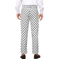 thumbnail image 3 of INSPIRE CHIC Polka Dots Printed Dress Pants for Men's Regular Fit Formal Trousers 38 White, 3 of 6