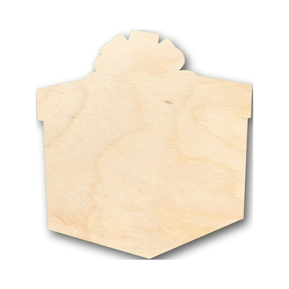 Unfinished Wood Gift Present Shape - Craft - up to 46" DIY 3" / 1/4"