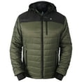 thumbnail image 2 of ActionHeat 5V Men's Poconos Battery Heated Puffer Jacket W/ Hood- Olive Green and Black, 2 of 9