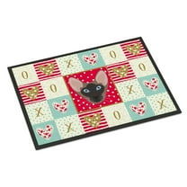 Carolines Treasures CK5141JMAT Oriental Bicolor Cat Love Door Mat Indoor Rug or Outdoor Welcome Mat 24x36 Doormat 36"L x