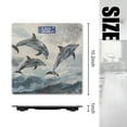 thumbnail image 2 of High Precision Body Weight Scale Smart Bathroom Scales with Large LCD Display(400lbs),Decorative for Bedroom-Watercolor Painting Of Dolphins Jumping Out Of The Water, 2 of 4