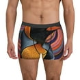 thumbnail image 1 of Wukai Abstract Pattern Penguin Print Men’s Underwear Breathable Boxer Briefs, Moisture Wicking & Breathable-Large, 1 of 5