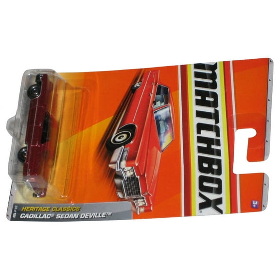 Matchbox Heritage Classics (2010) Red Cadillac Sedan Deville Toy Car 24/100