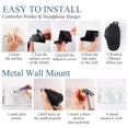 thumbnail image 3 of Wall Mount Compatible with Xbox Series S, Thick Wall Mount Set with 4pcs Controller Holder 2 Pcs Headphone Hanger Metal Stand Compatible with Xbox Series S, 3 of 6