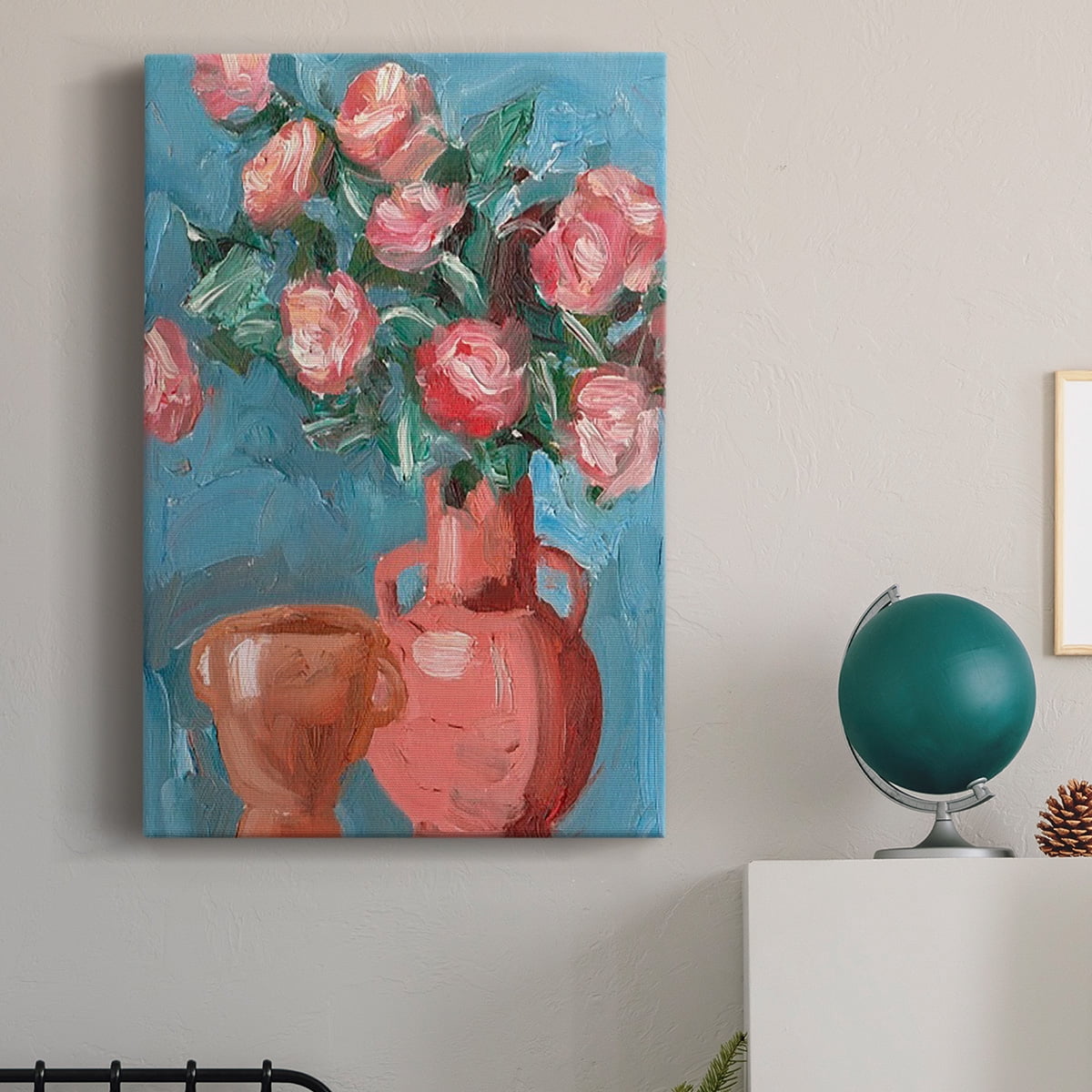 Rosa Blooms I Premium Gallery Wrapped Canvas - Ready to Hang