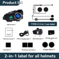 thumbnail image 2 of Auriculares para Casco de Motocicleta Q28-2X con WIFI y Bluetooth, Grabadora de Conducción HD 1080P y Cámara Inalámbrica con Grabación de Llamadas y Videos., 2 of 5