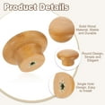 thumbnail image 3 of Uxcell 2 Pack Round Wood Drawer Knob, 1 5/8" Diameter Round Head Dresser Knobs Wooden Knobs with Screws for Furniture Drawer Dresser Wardrobe Cupboard, Beech, 3 of 6
