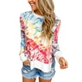 thumbnail image 1 of DYMADE T-shirt à Manches Longues Col Rond Mode Été pour Femmes Haut Décontracté Ample, 1 of 4