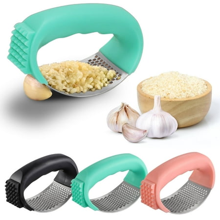 

Under 10 Garlic Presser: 2024 Upgrade Stainless Steel Garlic Presser Rocker Garlic Mincer Garlic Crusher with Peeler and Cleaning Brush Popular Picks | Stainless Steel Black MIANHT