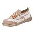 thumbnail image 2 of Willtoo Womens Slip On Knit Walking Sneakers Breathable Mesh Casual Flat Shoes Comfort Lace-Up Platform Daily Travel Shoes, 2 of 5