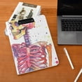 thumbnail image 6 of Watercolor Skeletons Foldable Binder Folder Clipboard with Pen Slot Double Clips A4 Size File Storage, 6 of 8