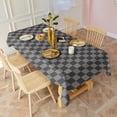 thumbnail image 3 of Gray and Black Checkerboard Pattern Rectangle Tablecloth 60"x120",Waterproof Polyester Rectangle Table Cloth, Wipeable Spillproof Polyester Tablecloth for Dining, Camping, Indoor and Outdoor, 3 of 6