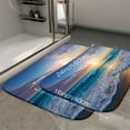 thumbnail image 2 of 1pc Seaside at Sunset Absorbent Non-Slip Bathroom Thickened Flannel Rug Decor,Soft,Quick Drying,Suitable For Indoor/outdoor Use,Bathrooms,Bedrooms,Kitchens,Terrace,Laundry Rooms,16"x24", 2 of 9