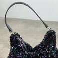 thumbnail image 2 of Bolso Hombro Elegante para Mujer Noche Brillante Con Lentejuelas Citas () Azul, 2 of 7