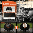 thumbnail image 5 of GASPRO 36" Round Fire Pit Cover, Outdoor Fire Pit Cover for 30-36 Inches Fire Pits, Windproof Drawstring & Waterproof Layer, Lightweight, Black, 5 of 11