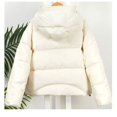 thumbnail image 4 of MASRIN Running Jacket  Womens Basic Hoodie Jackets Solid Color Zip Up Hooded Coats with Pockets Plus Size Loose Outwear Sweatshirts Sweater Stone, 4 of 5