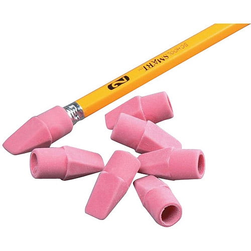School Smart Wedge Cap Pencil Tip Erasers, Box of 144, 2 Pack