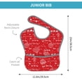 thumbnail image 4 of Zufioo Hohoho1 Print Toddler Adjustable Waterproof Bib, 11.6x15 Inch Feeding Bib Suitable for 6-24 Month Babies, 4 of 8