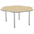 thumbnail image 6 of ECR4Kids 60in Flower Contour Thermo-Fused Adjustable Activity Table Maple/Light Grey/Silver - Super Leg, 6 of 8