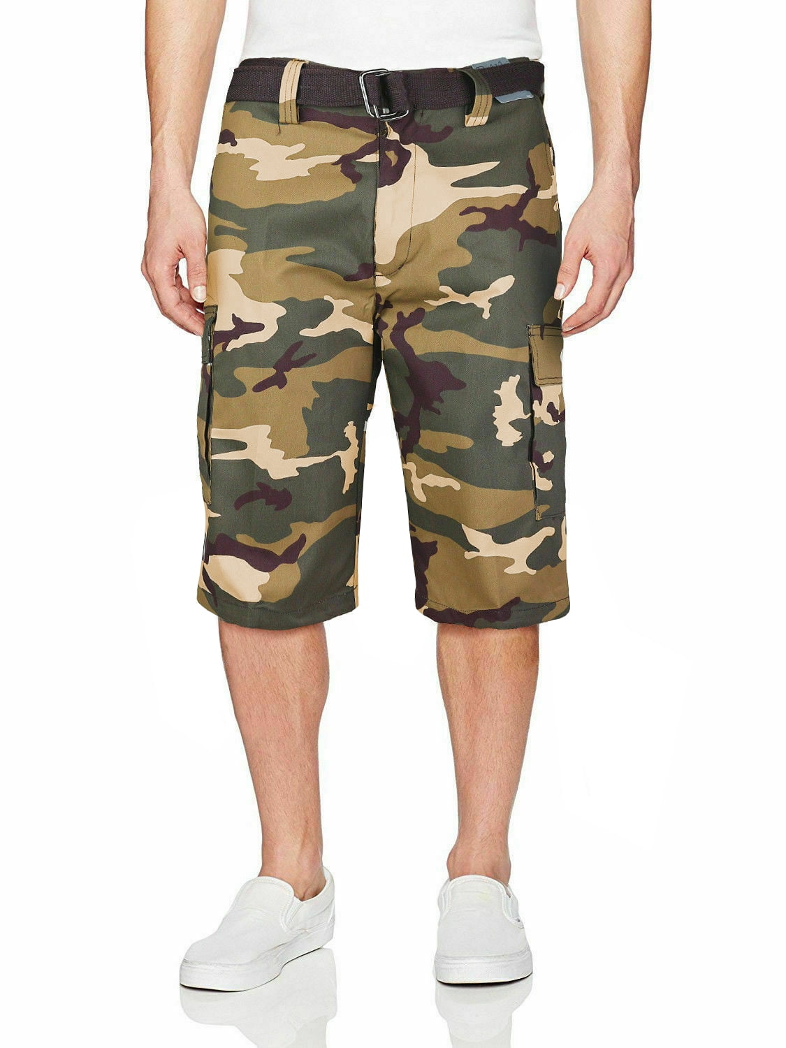 Men's Tactical Military Army Camo Camouflage Slim Fit Cargo Shorts With