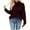 Coffee, variant on JYnXIANTI Fall Sweaters for Women Casual Loose Crochet Knitting Pullover Soft Trendy Mock Neck Long Sleeve Tops