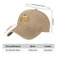 thumbnail image 5 of Beer Mug Baseball Cap Vintage Soft Washed Denim,Golf Dad Hat Adjustable Trucker Hats for Men Women Unisex Adult,Natural, 5 of 6