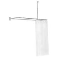 thumbnail image 5 of Utopia Alley DR1SS 60 x 25 in. Rustproof Aluminum D Shape Shower Rod with Ceiling Support for Freestanding Tubs, Chrome, 5 of 5