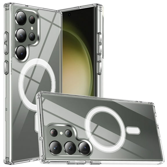Tough Shield Clear Case with MagSafe Magnetic Ring for Samsung Galaxy S24 Ultra