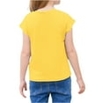 thumbnail image 3 of Cap Sleeve Summer Kids Solid Color Casual Shirt Girls Children Crewneck Simple Shirt Tops for 5-14 Years, 3 of 4