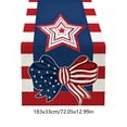 thumbnail image 3 of Cififendec 4th of July Star Table Runner, 72"×13", White Base Red Blue Dining Scarf, 250th Anniversary Home Ornament for Indoor Kitchen & Casual Dining Table Decor, 3 of 5