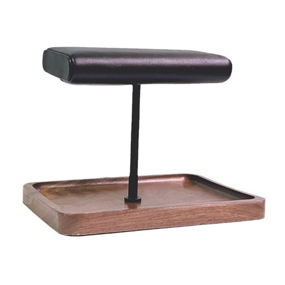 Soporte para reloj, soporte para pulsera en T, organizador de joyas en forma de T de PU para aretes, anillos, encimera, organización del hogar, espect varilla negra