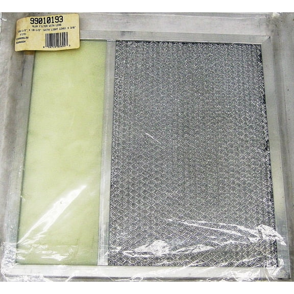 Broan Nutone Aluminum Range Hood Filter with Lens 99010193 10-1/2" X 10-1/2" X 3/8"