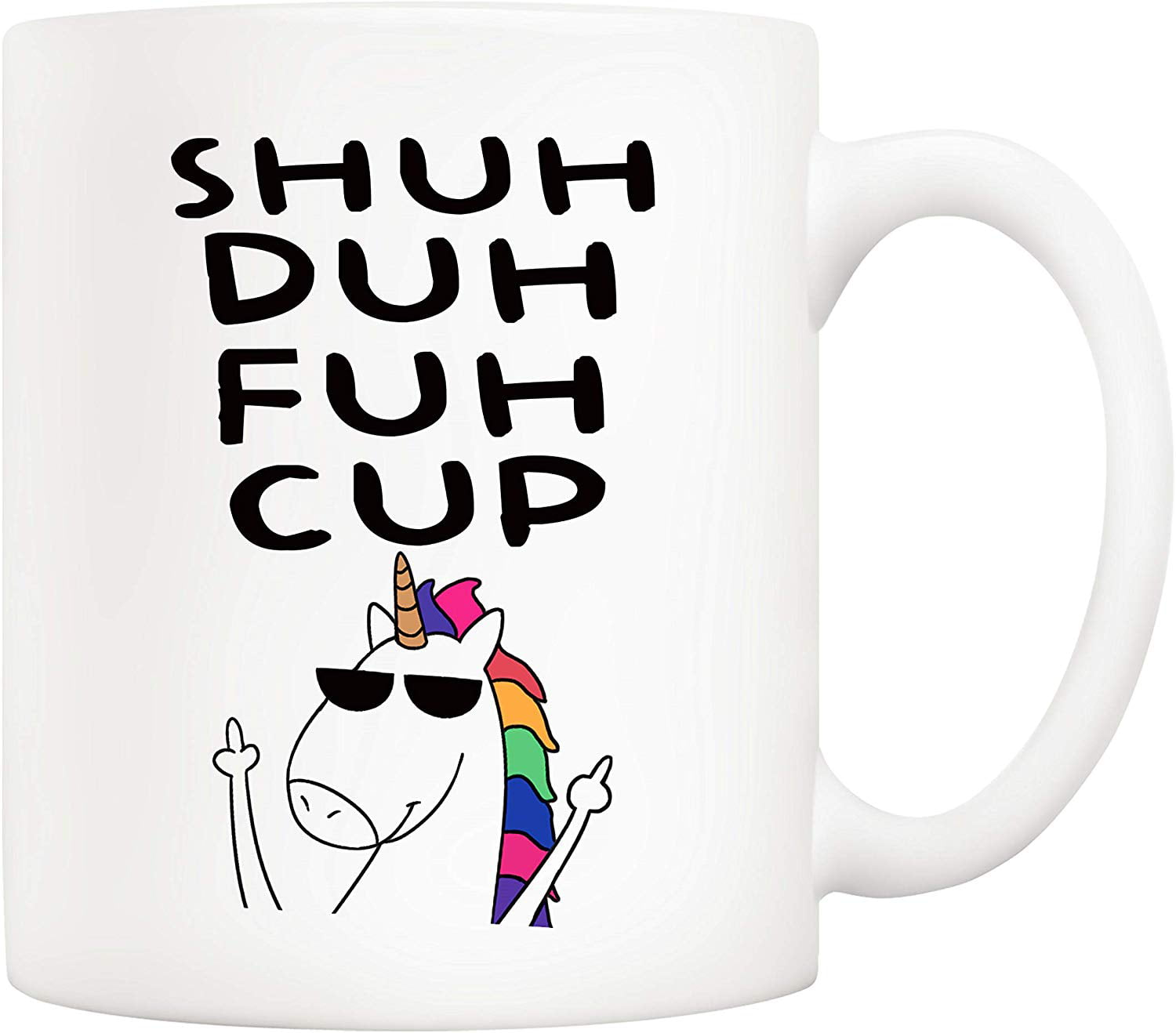 Funny Novelty Gift Tea Coffee Crazy Unicorn Lady 11oz Ceramic Mug Cup