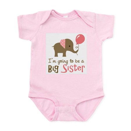 

CafePress - Big Sister To Be Mod Elephant Body Suit - Baby Light Bodysuit Size Newborn - 24 Months