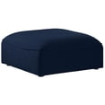 thumbnail image 2 of Meridian Furniture Miramar Ottomane Texturée en Lin Durable Bleu Marine, 2 of 6
