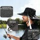 thumbnail image 3 of Sombrero ventilador solar para hombre con ala ancha, protección solar, tela transpirable, enfriamiento alimentado por energía solar para actividades al aire libre, pesca, senderismo, 3 of 6