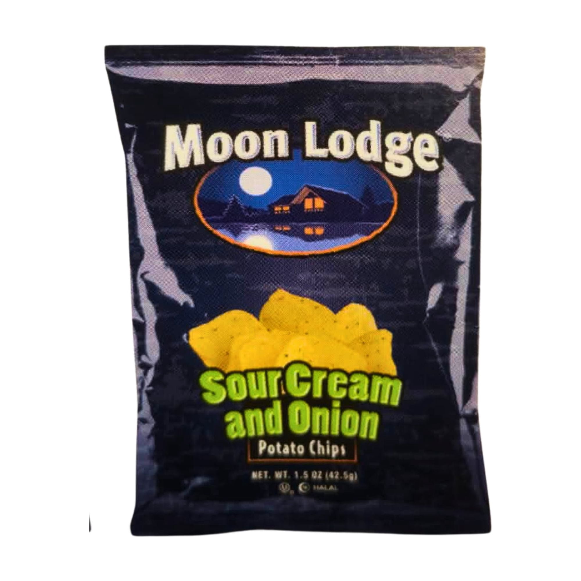 Moon Lodge Potato Chips Sour Cream and Onion 12 Pack 1.5 oz