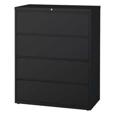 HIRSH 17460 4 Drawer File Cabinet  Black  A4/Legal/Letter